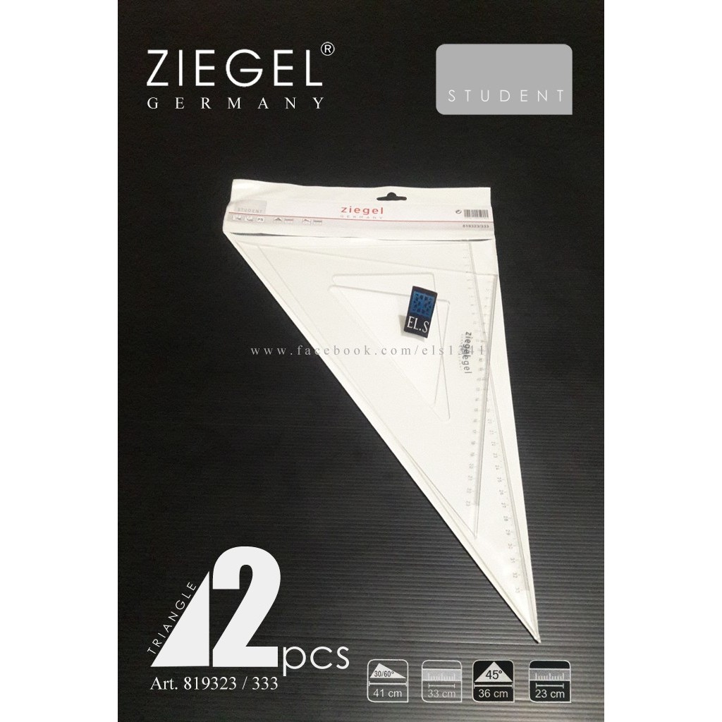 

PROMO! Ziegel Penggaris Segitiga Set