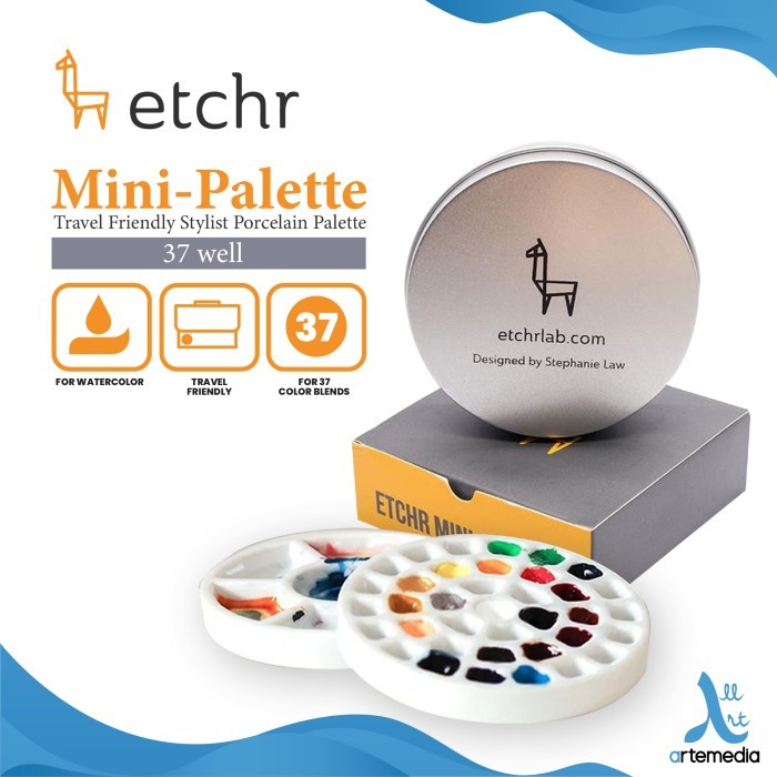 

PROMO! Mini Palet Porselen Etchr 37 Wells Porcelain Palette