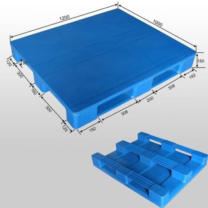 

pallet plastik uk. 100 x 120 x 16cm M rata