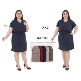 

Grosiran Hanbai Dress Ruffle Tali Big size XXL