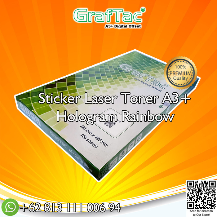 

Graftac Sticker Vinyl Hologram Rainbow Digital Print Laser Toner A3+