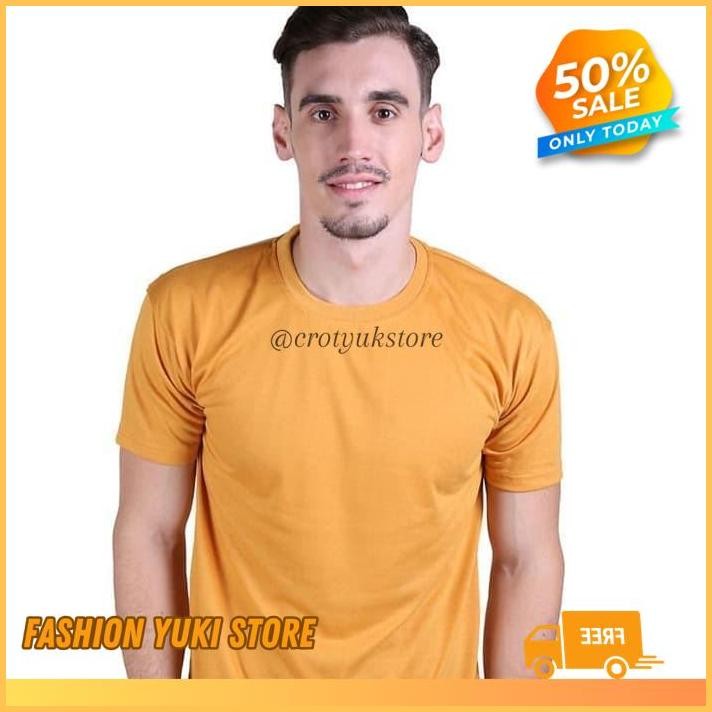 KUNING MUSTARD KUNYIT KAOS POLOS CUSTOM COMBED 30S DISTRO BAJU SABLON PRIA WANITA  INDONESIA TSHIRT 