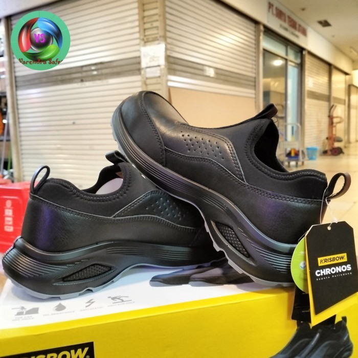 Sepatu Safety "Krisbow"Chronos/Safety Shoes Krisbow/Sepatu Kerja Pria Chronos Termurah Berkualitas