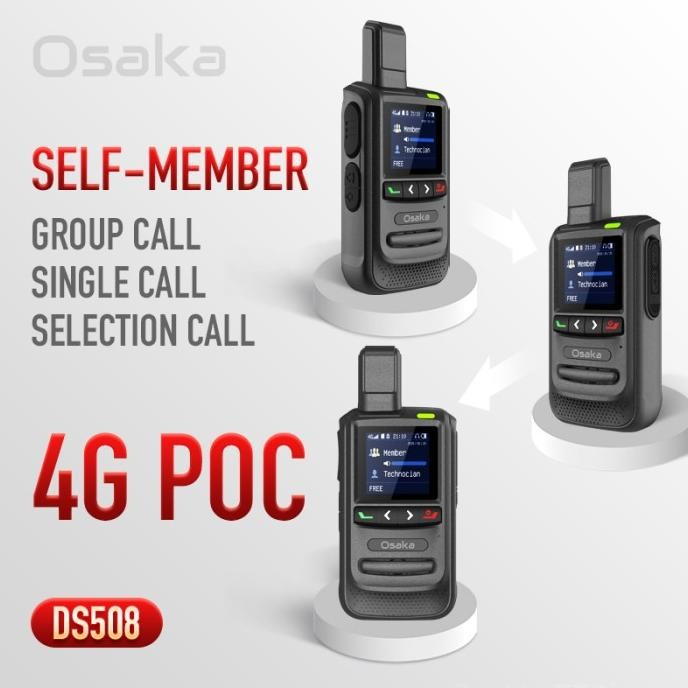 HT POC Osaka mini Walkie talkie 4g Server PERMANEN ENC