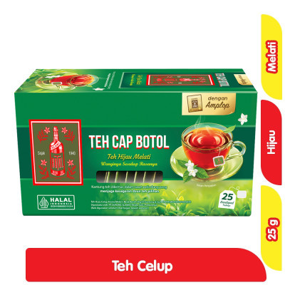 

Teh Cap Botol Teh Hijau Celup 25 pcs
