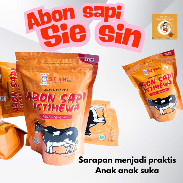 

Abon Sapi Sie Sin 250g Istimewa Abon Sapi Spesial Rasa Ori polos