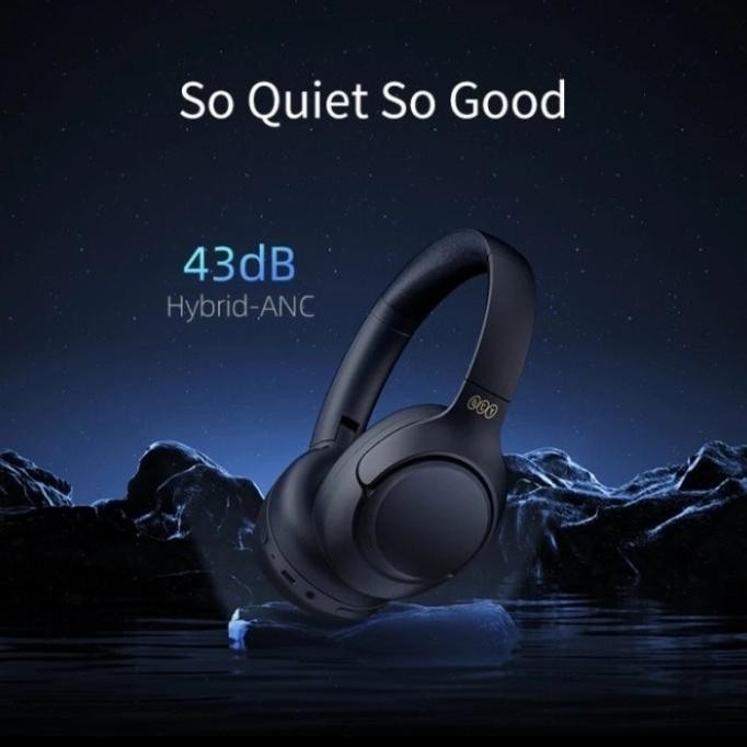 Grosir Qcy H3 Wireless Noice Cancelling Headset Headphone - Midnight Black