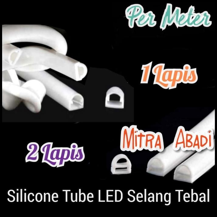 Selongsongan Karet Silicone Tube Tebal LED Selang IP67 Per Meter