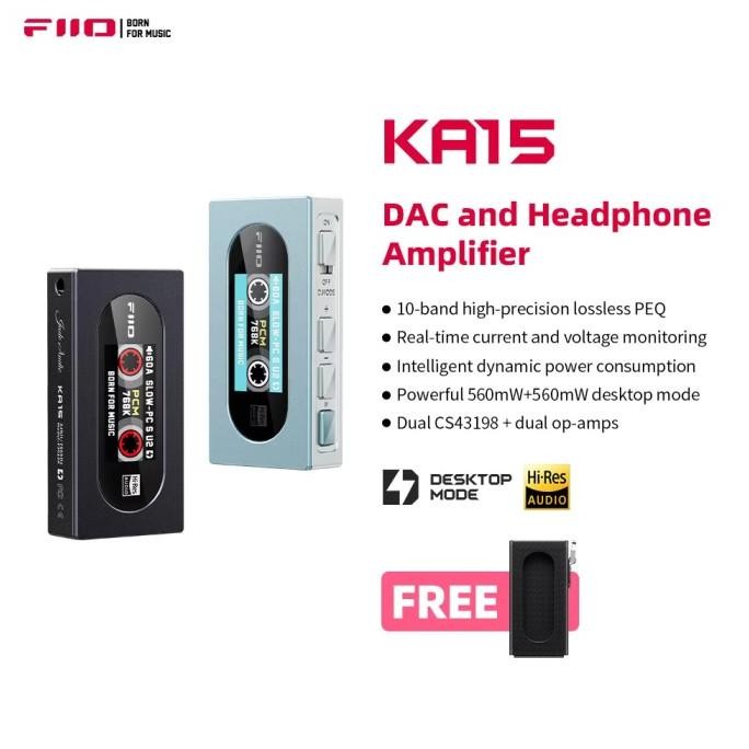 Grosir Fiio Jade Audio Ka15 / Ka-15 / Ka 15 Portable Dac / Amp Dual Dacs + Dual Op-Amps Chip Support