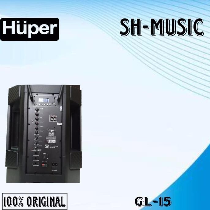 Murah Huper Gl15 Speaker Wireless Portable Aktif 15-Inch Huper Gl-15