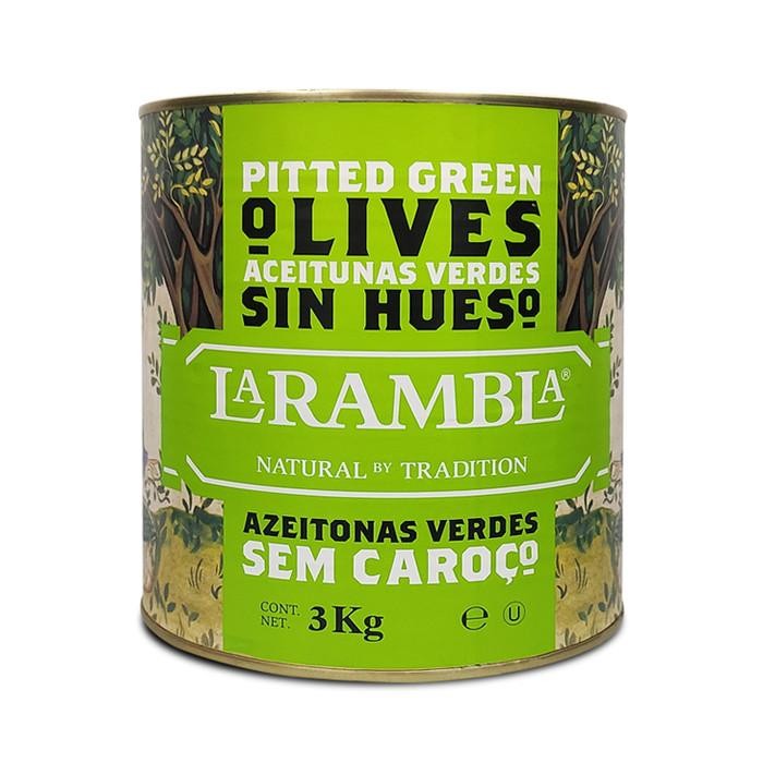 

Green Pitted Olive La Rambla / Zaitun Hijau Tanpa Biji La Rambla 3 Kg Terbaru 100 % Original