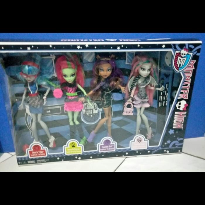 Monster High Original Mattel Barbie Ghouls Night Out Isi 4 Pcs Termurah 100 % Original