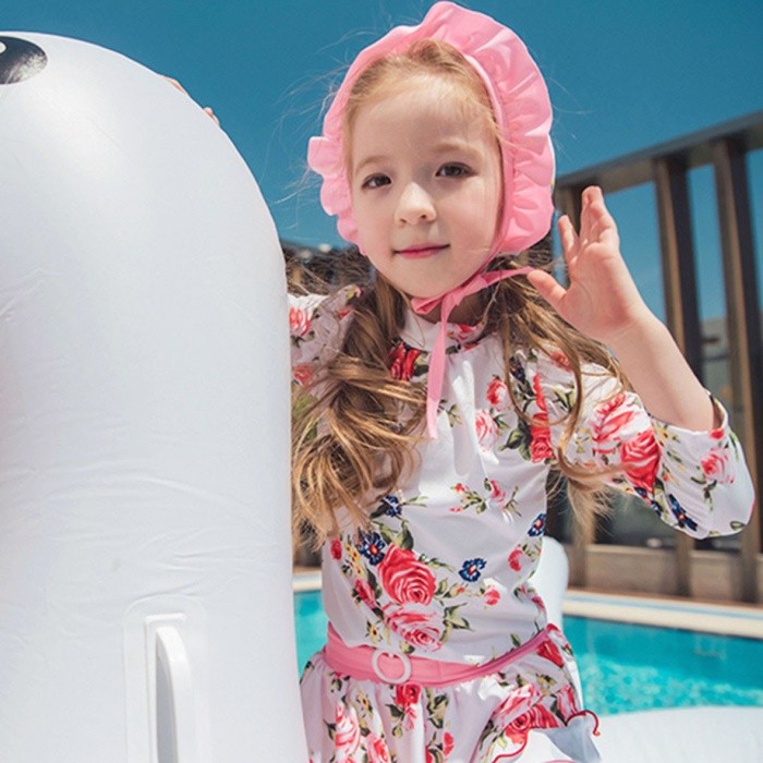 TERBARU Baju Renang Anak/ Bayi/ Bikini Anak/ Bayi Flowery Pink