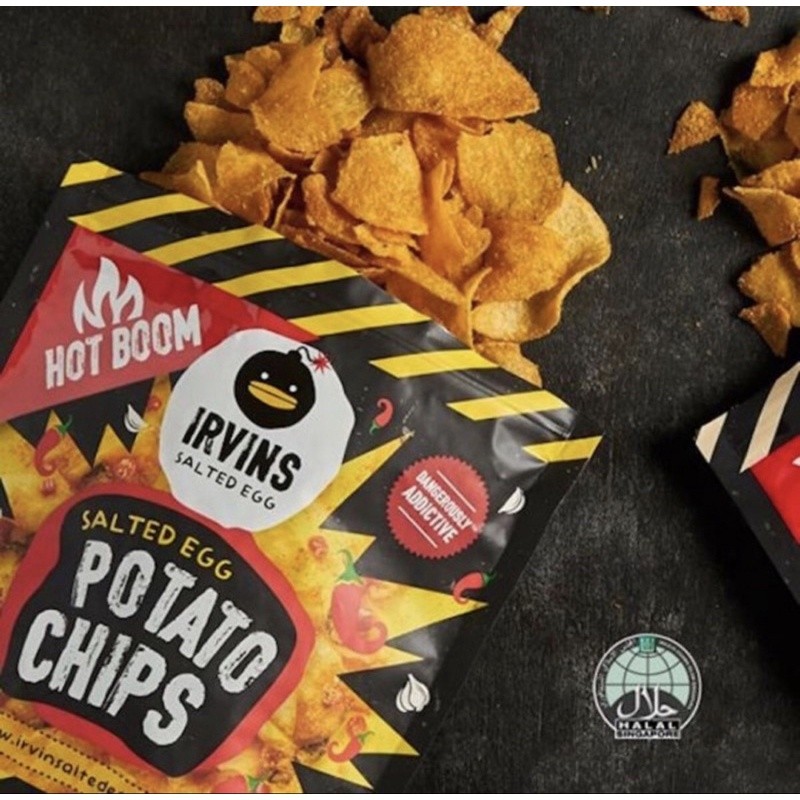 

[HOT BOOM] IRVINS Salted Egg Potato Chips Spicy (95 gr)