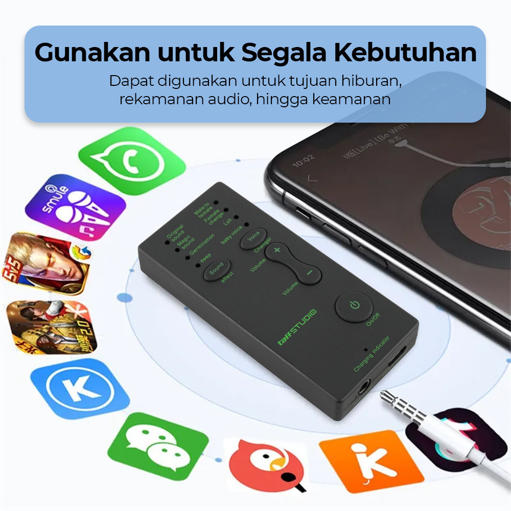 Alat Pengubah Suara Voice Changer Mini Portable