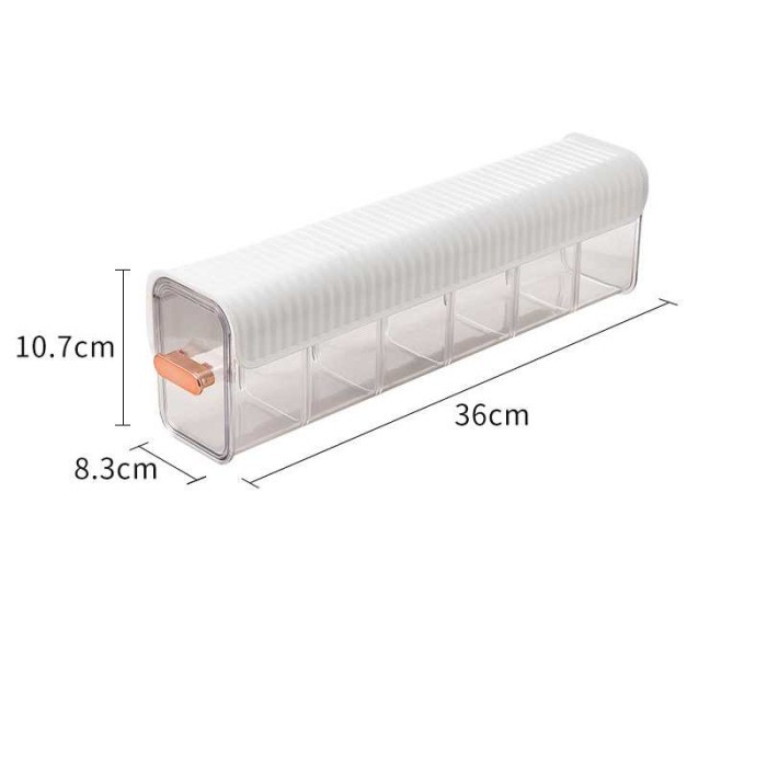 Rak Kotak Penyimpanan Pakaian Dalam Dinding Tempel 5 Slot Sekat 36 Cm