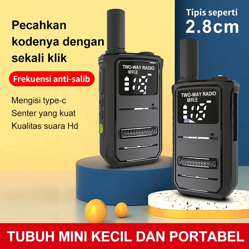 MORQTOLA M8 Walkie Talkie HT Jarak Jauh 10km 10.000 mAh Handy Talkie 2 Unit HT Kualitas Jepang