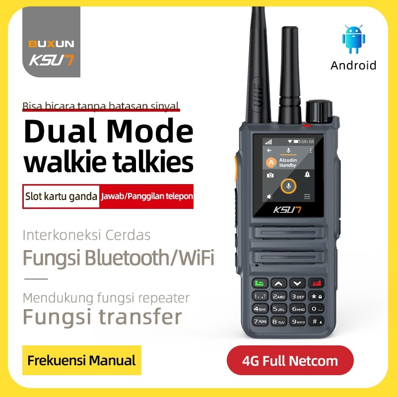 KSUN ZL8668 Telepon Zello HT UHF VHF Analog dan POC Walkie Talkie jarak jaun 1000km