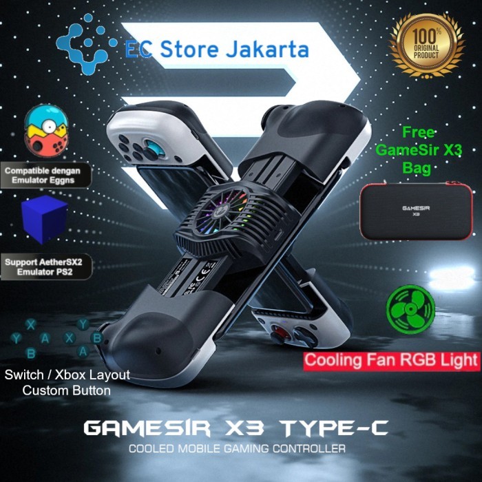 GameSir X3 Type-C Cooling Fan Mobile Gaming Controller Gamepad Egg Ns