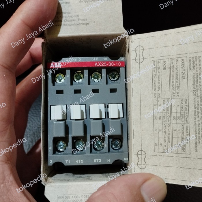 Murah kontaktor abb ax25-30-10 32a 220v contactor ax25 30 01 Non COD
