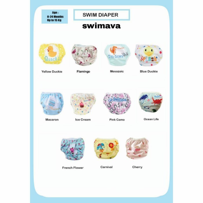 TERBARU Swimava Swim Diaper celana renang bayi celana renang Swim diaper
