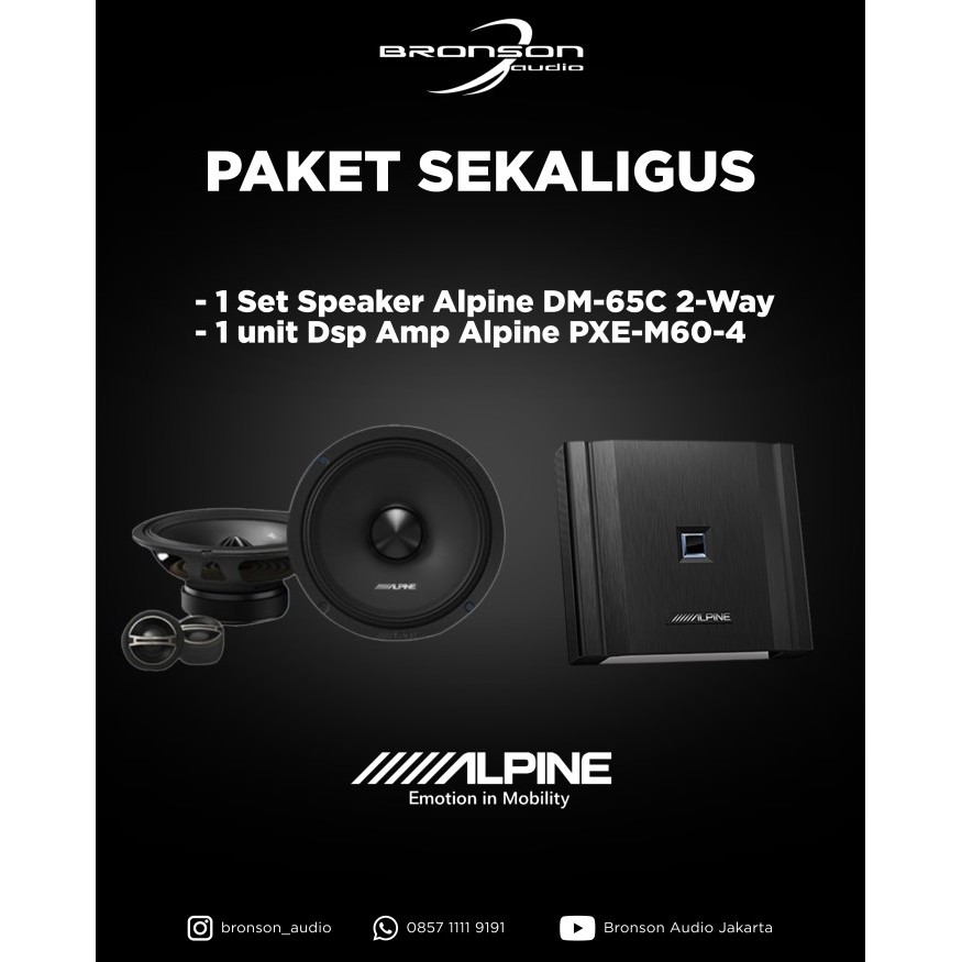 TERBARU Paket Speaker + Dsp amp Alpine