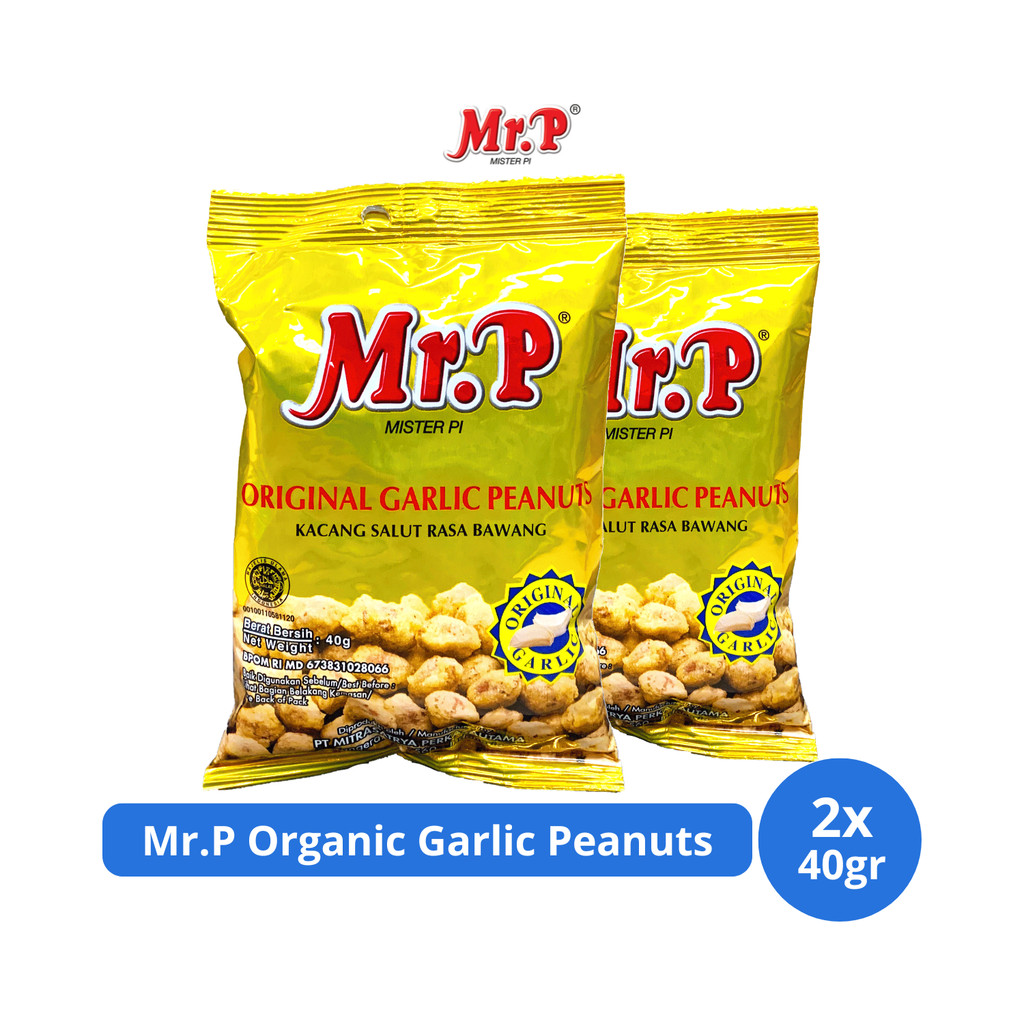 

Mr.P Original Garlic Peanuts 40gr x 2 pcs