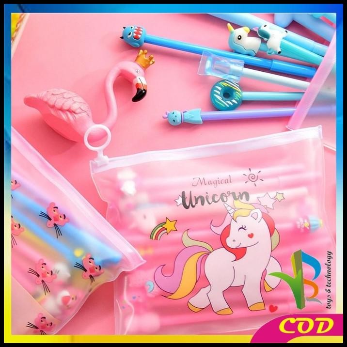 

RB-A15 Pulpen Gel Karakter Lucu Set Isi 20PCS Pena FREE Zipper Pouch