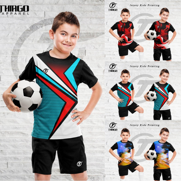 DISKON Baju futsal stelan anak anak 1 set motif keren