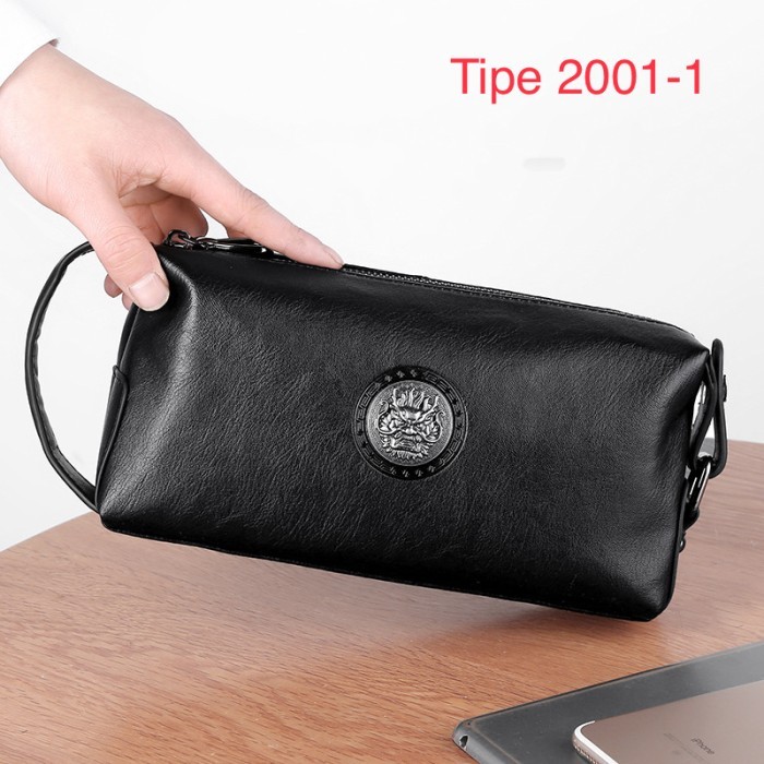 Tas Tangan Kulit Clutch Bag Trendy Tas Pria Handbag Pouch Bag 2001