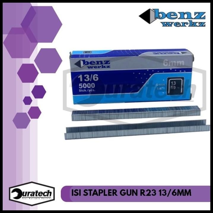

Isi Staples 13/6 (6Mm) Tembakan Tangan R23 / Isi Gun Tacker R23 Benz