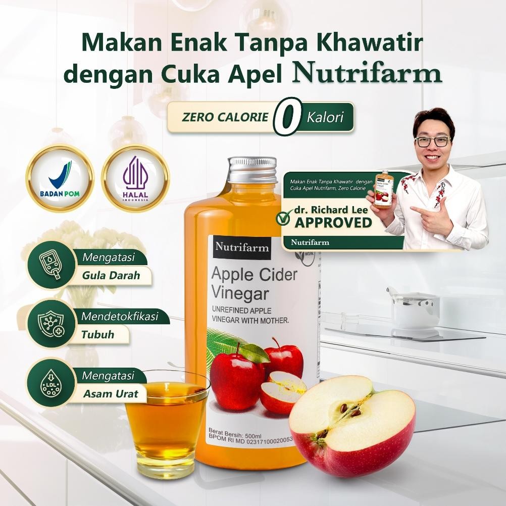 

NUTRIFARM CUKA APEL ORGANIK WITH MOTHER ML / VINEGAR WITH MOTHER/ CUKA SARI APEL / BRAGG NUTRIFARM DEHEALTH SUPPLIER DARIBUMI