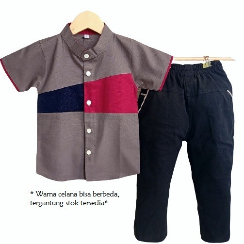 BERGARANSI SETELAN KEMEJA ANAK LAKI LAKI 1-10 TAHUN BAJU ANAK COWOK