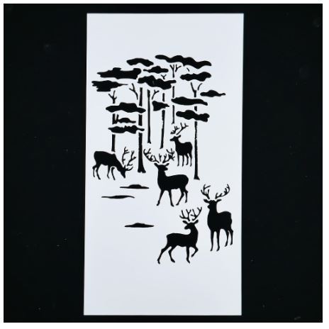 

HOT SALE! Plastic Stencil - Forest Deer Style (23x13cm)