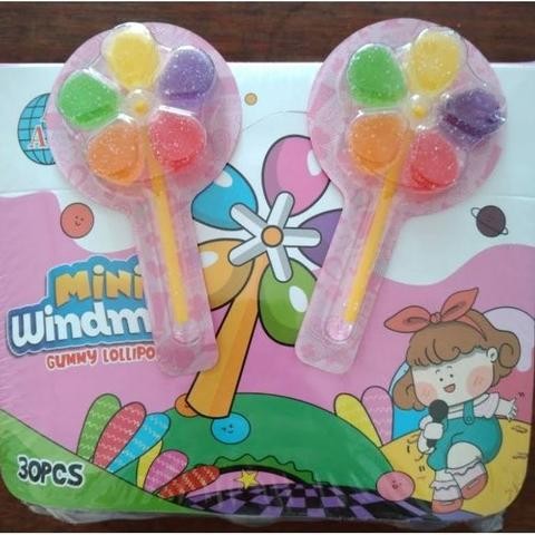 

PERMEN GUMMY KIPAS LOLLIPOP ANEKA RASA / PERMEN LUNAK KINCIR ANGIN MINI isi 30 Pcs