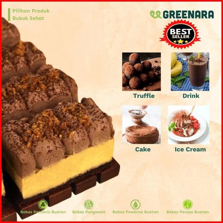 

Greenara Cocoa Powder 150Gr / Bubuk Cokelat Terbaru 100 % Original