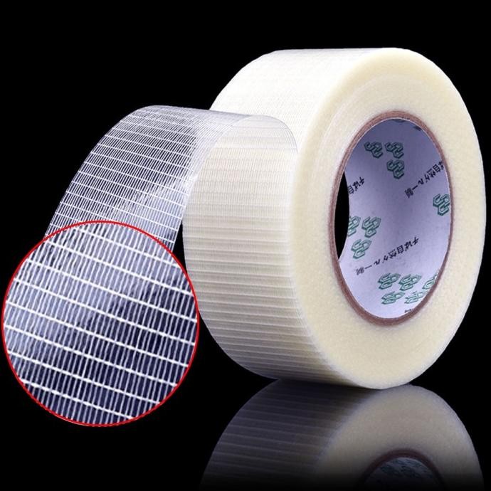 

Lakban Pita Serat Jaring Multifungsi Super Strong Fiber Tape Grid 25M
