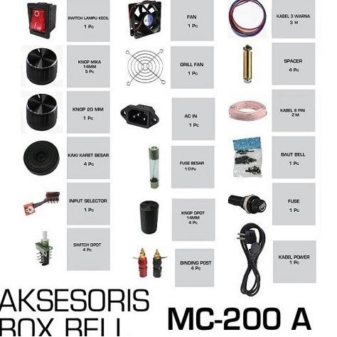 Kualitas terbaik] Perlengkapan Box MC200A MC-200A M 200 Aksesoris Box BELL MC 200A