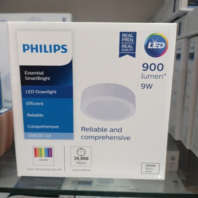 Lampu led downlight philips DN027C G3 9watt 6" dn027c 9w terlaris