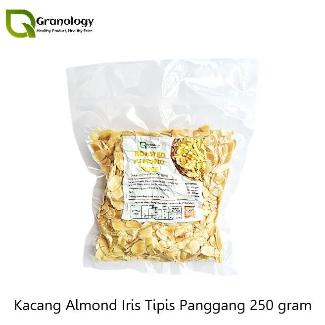 

(Kemasan Vakum) Roasted Almond Slice / Kacang Almond Slice Oven (250 gram) by Granology