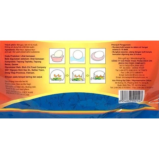 

Vina Bich Chi Banh Trang Rice Papers Blue 22Cm 400Gr Bundle 10Pcs New 100 % Original