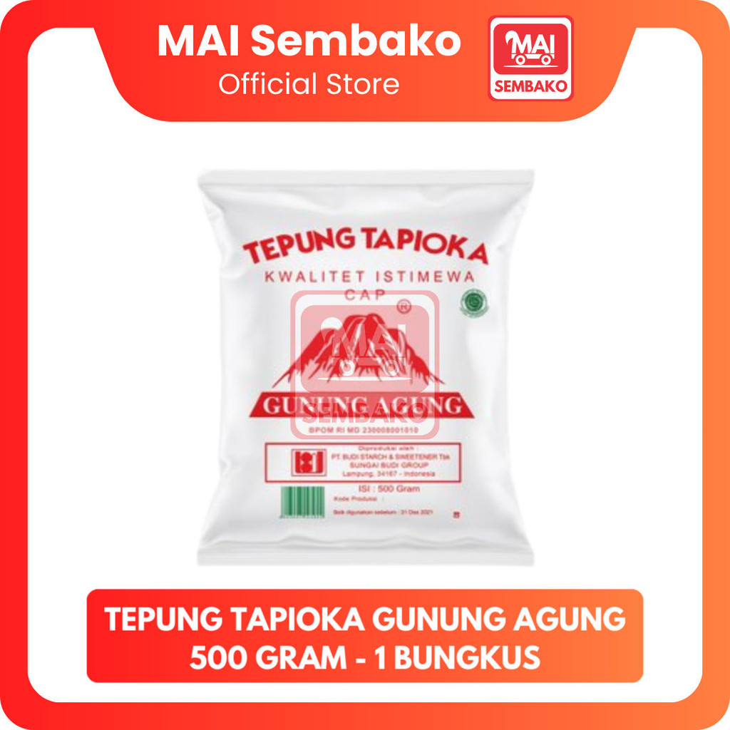 

Tepung Tapioka Gunung Agung 500 gram - Tepung Sagu Gunung 500gr - 1 Bungkus