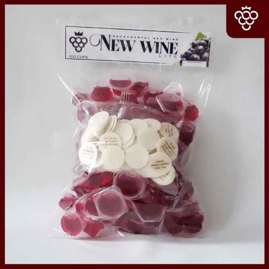 

Minuman Rasa Anggur Perjamuan Kudus Lite Cup + Hosti Ayat Kecil - Isi 100