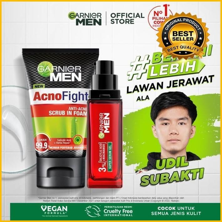 Garnier Men AntiAcneSimpleSet Termurah 100 % Original