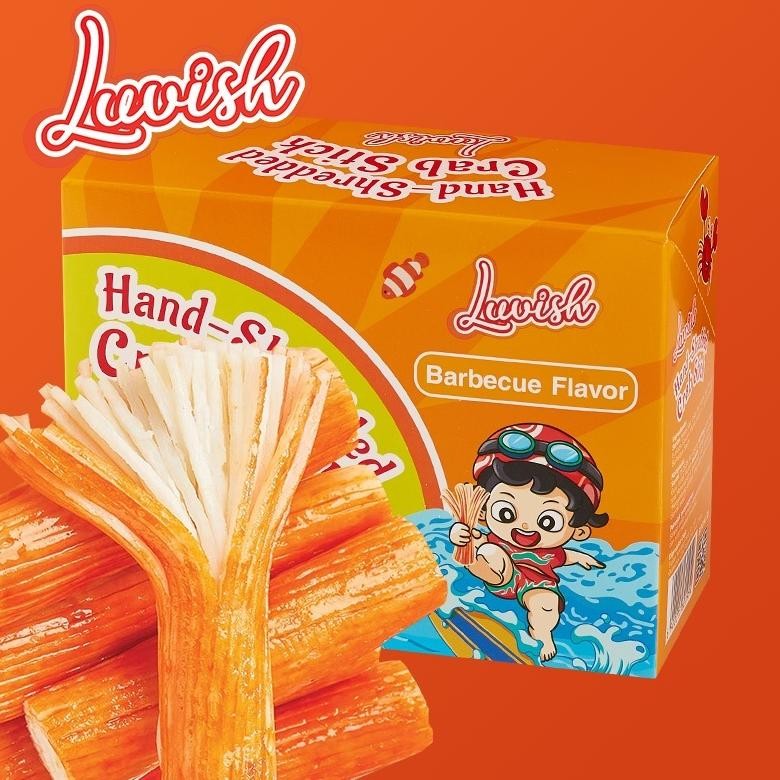 

Luvish Crab Stick BUY 1 Get 1 Rasa Spicy dan BBQ Cemilan Santai Cemilan Kantor Yang Viral