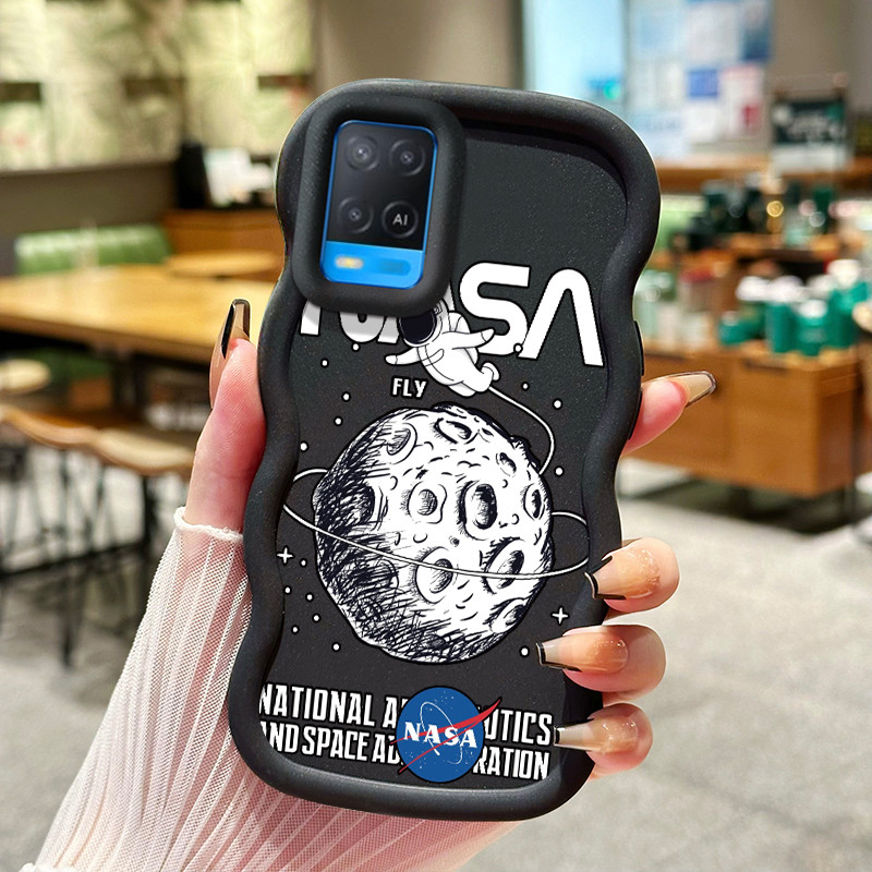 Casing Hp Untuk OPPO A54 Case NASA astronot anti selip tekstur lembut softcase batas gelombang ponse
