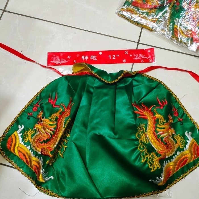 Jubah Rupang / Baju Patung Kwan Kung - Naga - Bordir - 12 Inch - Gl Original