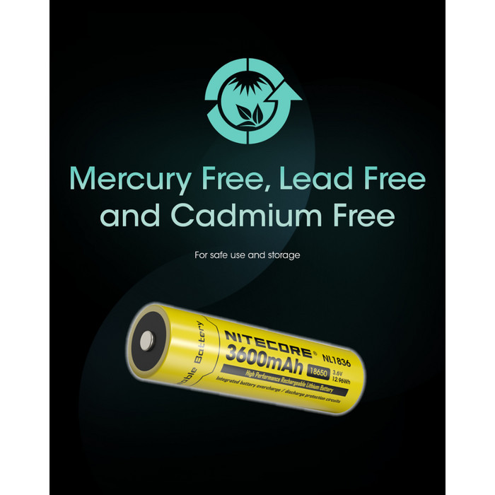 Nitecore Baterai 18650 Li-Ion 3600Mah High Drain Original Authentic Terlaris