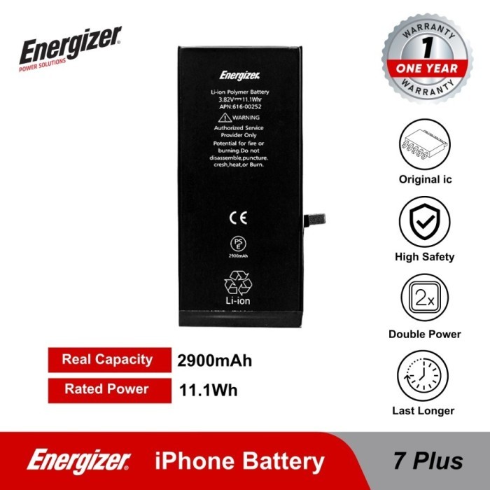 Batre Baterai Battery Energizer - Iphone 7 / 7 Plus Original Ready