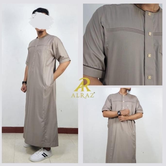Gamis Alraz Oblong Lengan Pendek Al Raz Premium Terlaris